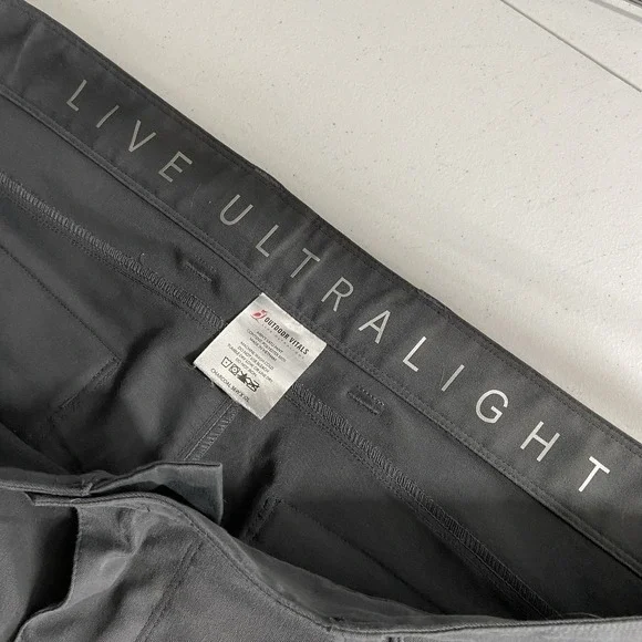 Outdoor Vital Pants men's 36x32 SATU Belted Charcoal Gray Performance Tapered - Picture 6 of 14